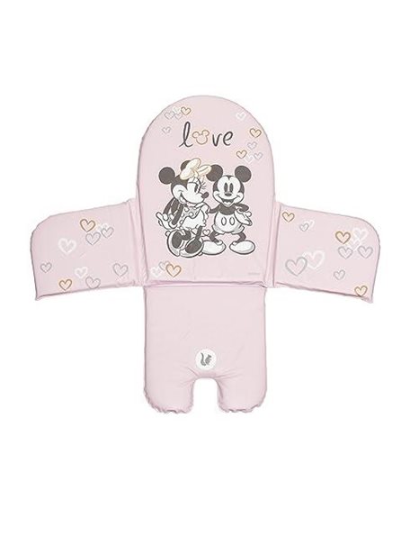 keeeper Minnie pad for high Chair, Universal for high Chairs, with Velcro Fasteners, Lena, Pink (Pastel Pink)