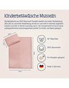 Julius Zollner Muslin Childrens Bed Linen 100 x 135 + 40 x 60 cm, 2-Piece Set Consisting of Duvet Cover and Pillowcase, 100% Cotton Muslin, with Zip, Standard 100 by Oeko-TEX, Dusty Rose