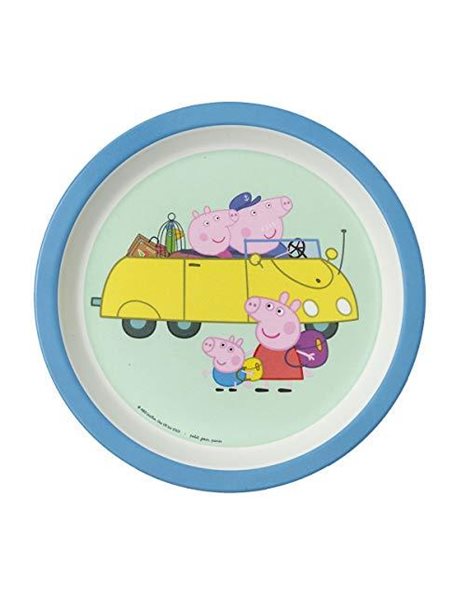 Petit Jour Paris - Blue Plate Peppa Pig - Enjoy Your Very First Meal!