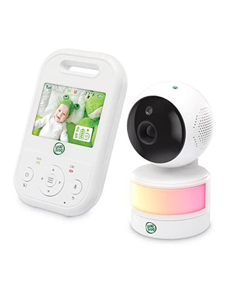 LeapFrog LF2513 Baby Monitor with Camera, Pan and Tilt Video Baby Monitor, 2.8 Inch Display, Night Vision, 300 m Long Range, 12H Long Battery Life Baby Monitor, Soothing Lullabies, 1080p