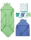 Simple Joys by Carters Baby Boys 8-Piece Towel and Washcloth Set ?? ?????? ????, Blue/Green/White, One Size