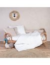 Julius Zollner Muslin Childrens Bed Linen 100 x 135 + 40 x 60 cm, 2-Piece Set Consisting of Duvet Cover and Pillowcase, 100% Cotton Muslin, with Zip, Standard 100 by Oeko-Tex, Ivory