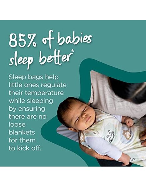 Tommee?Tippee?Baby Sleep Bag for Newborns, The Original?Grobag Swaddle Bag, Hip-Healthy Design, Soft Cotton-Rich Fabric, 3-6 m, 2.5 TOG, Woodland Gro Friends