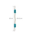 Relaxdays Rope Door Stoppers, Set of 2, 60 cm Long, Handle Blocker, Protection for Kids & Pets, Maritime, Cream/Blue