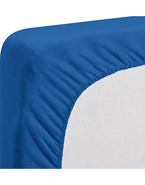Playshoes Jersey Fitted Sheet Mattress Protector, 60x120 cm, Blue