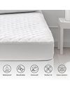 Pikolin Home – Cushioned Mattress Protector, Waterproof and Breathable, white, Lit 135-135 x 190/200 cm