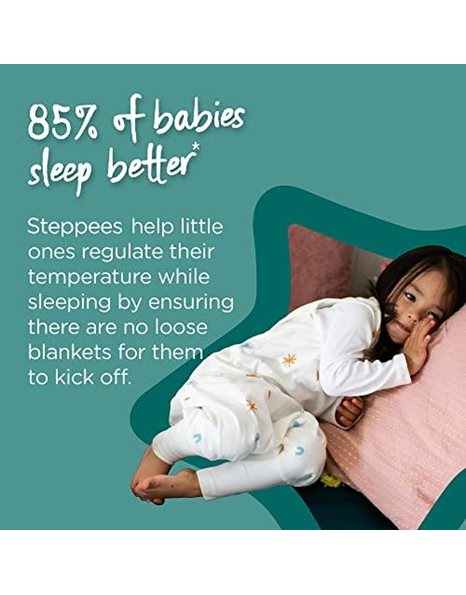 Tommee Tippee Baby Sleeping Bag with Legs, The Original Grobag Steppeebag, Baby Romper Suit, Hip-Healthy Design, Soft Cotton-Rich Fabric, 18-36m, 2.5 TOG, Woodland Gro Friends
