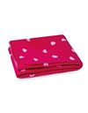 Julius Zollner Jacquard Comforter Cotton Blanket Size 75 x 100 cm Made in Germany 100% Cotton Oeko-Tex® Standard 100 Hearts Pink