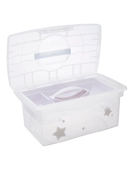 keeeper Stars Traveller, Organiser storage box with lid, Patryk, Nordic White (White)