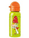 SIGIKID Florentine stainless steel drinking bottle, leak-proof, BPA-free, robust, lightweight, screw cap disassembled, easy to clean, for children 3-8 years, item no. 25287, fairy/green-orange, 400 ml