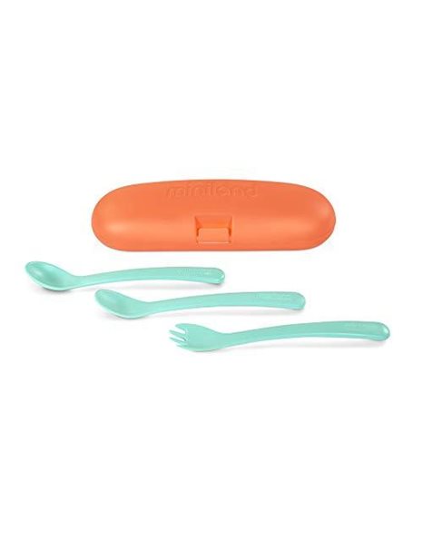 MINILAND Picneat Mediterranean Coral Cutlery Set for Babies, 130 g 89367