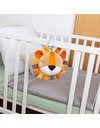 Sigikid 42886 Lion Cushion Musical Box, Cuddly Cushion with Music Box for Winding, Soft Melody for Falling Away, Interchangeable Musical Mechanism, Babies and Children from Birth, Orange/Beige, 18 x