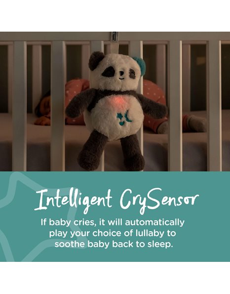 Tommee Tippee Deluxe Baby and Toddler Sound and Light Sleep Aid with CrySensor, 6 Soothing Sounds and Nightlight, USB-Rechargeable and Machine Washable, Pip The Panda