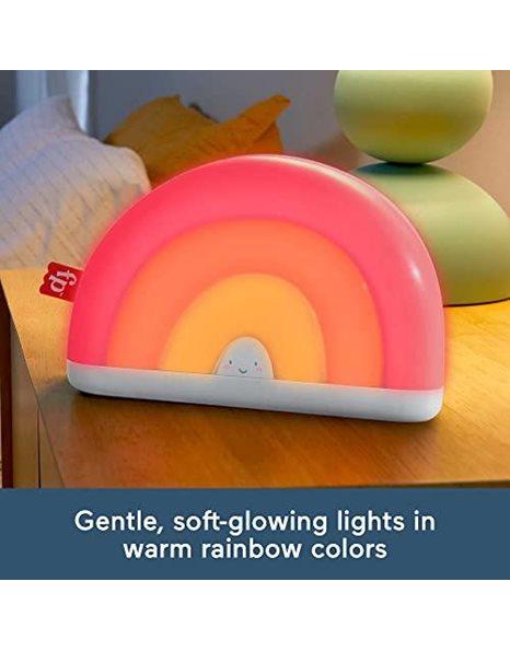 Fisher-Price Sound Machine Soothe & Glow Rainbow with Lights Music and Volume Control for Newborns and Up, HGB91