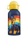 POS P:os 25290049 Paw Patrol Water Children Approx. 400 ml, Aluminium Bottle with Large Filling Opening, BPA and Phthalate , Ideal for Sports, School and on The go, Dark Blue/Yellow