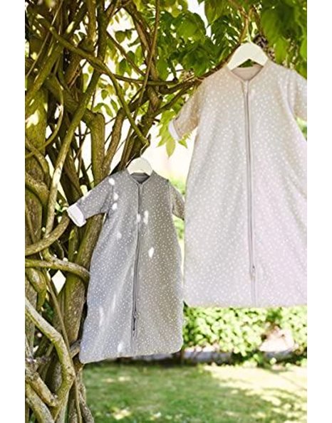 Jollein 014-548-66002 4 Seasons Sleeping Bag with Removable Sleeves Spickle Grey 70 cm