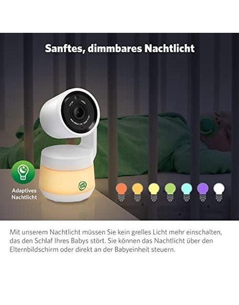 LeapFrog LF925HD Smart Baby Monitor, LCD HD 5" 720p, Panoramic and Tilt 360° with 8X Zoom Camera, Night Vision Colour, Night Light, Smart Sensors