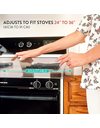 Prince Lionheart Adjustable Cooker Guard | Heat-Resistant | Stove Barrier | Prevents Small Hands Reaching Cooker Top | Adjusts To Fit | 3 Pieces & 3 Attachments | Easy Installation & Removal