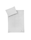 Julius Zollner Muslin Childrens Bed Linen 100 x 135 + 40 x 60 cm, 2-Piece Set Consisting of Duvet Cover and Pillowcase, 100% Cotton Muslin, with Zip, Standard 100 by Oeko-Tex, Grey