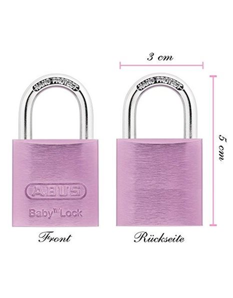 Abus Lock Baby 645TI / 30, Pink, 26356
