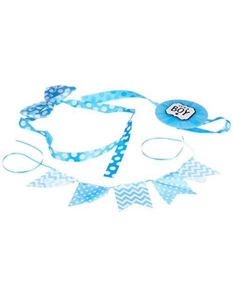 Amscan 10023014 Party Supplies Blue Its A Boy Baby Shower Diaper Cake Decorating Kit, Cotton, Multicolor, 13 1/4"Dia