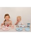Mepal – Children’s dinnerware 6-Piece Set Mepal Mio – Child-Friendly Tableware - Includes Children’s Cutlery, Glass, Plate & Bowl - Dishwasher Safe & BPA-Free - Set of 6 – Deep Turquoise