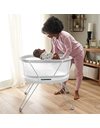 Fisher-Price Baby Bassinet Bedside Sleeper with Sound Detection and Customizable Lights, Music and Sounds for Newborns, Luminate Bassinet, GXL76