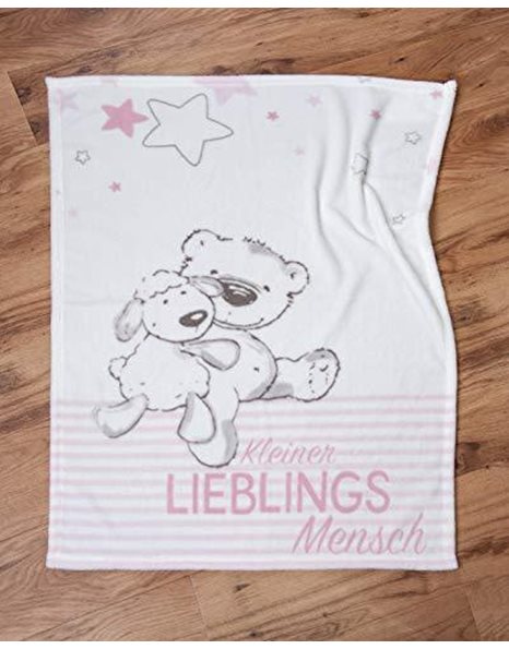 Herding Baby Favourite Person Microfibre Fleece Blanket, 75 x 100 cm, Polyester, Pink