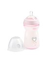Chicco Natural Feeling Anti-Colic Baby Bottle 6+ Months 330 ml, Baby Bottle with Soft and Flexible Silicone Teat, Suitable for Breastfeeding, Pink