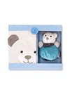 Sterntaler Baby Unisex Gift Set Baby Gift Set Polar Bear with Bib and Cuddle Bag - Baby Gift - Beige