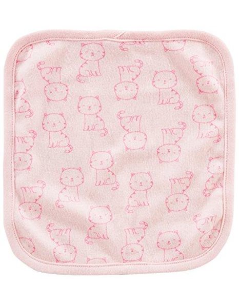 Simple Joys by Carters Baby Girls 8-Piece Towel and Flannel Set, Pink/White, One Size