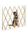 Relaxdays Safety Gate, Barrier, Extendable up to 130 cm, 87.5-100 cm high, Bamboo, Stair & Door Dog Guard, Natural