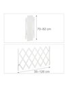 Relaxdays Dog Barrier Extendible up to 126 cm, 70-82 cm High, Bamboo, Dog Safety Gate for Stairs and Doors, White