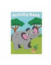 Baker Ross FE541 Jungle Animal Mini Actvity Books - Pack of 12, Includes Puzzles, Stickers, Dot to Dot and Colouring Pages for Kids