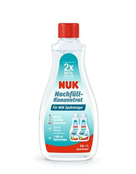 NUK Rinse Cleaner Refill Concentrate | 500 ml | Ideal for Cleaning Baby Bottles, Teats & Accessories | Fragrance | pH Neutral | Bottle Made from 100% Recycled Material