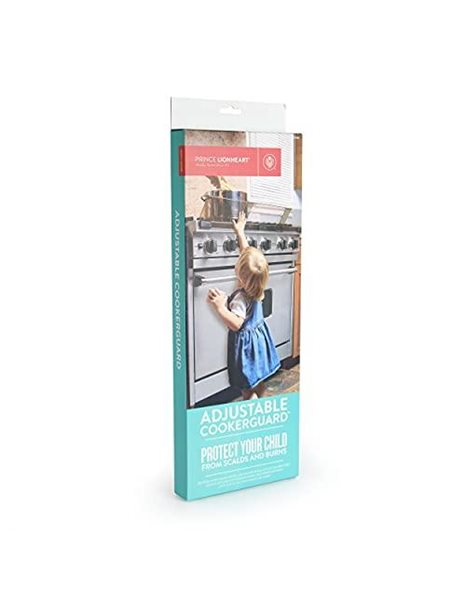 Prince Lionheart Adjustable Cooker Guard | Heat-Resistant | Stove Barrier | Prevents Small Hands Reaching Cooker Top | Adjusts To Fit | 3 Pieces & 3 Attachments | Easy Installation & Removal
