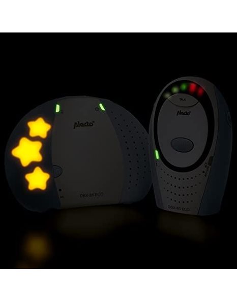 Alecto DBX 85 ECO Digital Audio Eco DECT Babyphone (100% Interference-Free, intercom, White)