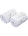 Mammut 144008 Plaster Bandages 4 + 4 Pack, 8 Modelling Bandages in 2 Sizes as Accessories and Extension for Plaster Cast Baby Belly Set, for Moulding a Plaster Belly for Creatives, White, 1000 g