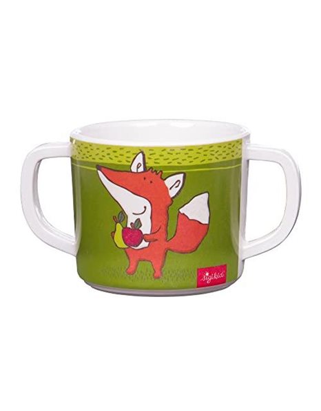 Sigikid 25398 Childrens Mug Fox Forest Fox rPET Recommended for Children Aged 2 Years Sustainable, Robust and Durable