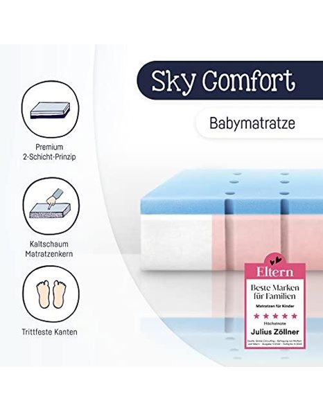 Julius Zollner Sky Comfort Hypoallergenic Baby Mattress