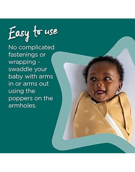 Tommee?Tippee?Baby Sleep Bag for Newborns, The Original?Grobag Swaddle Bag, Hip-Healthy Design, Soft Cotton-Rich Fabric, 3-6 m, 2.5 TOG, Woodland Gro Friends