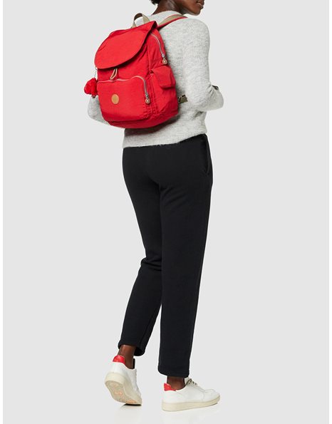 Kipling City Pack Womens Backpack Handbag, Red (True Red C), One Size