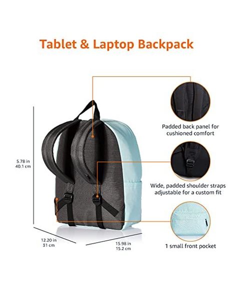 Amazon Basics Classic Backpack - Aqua