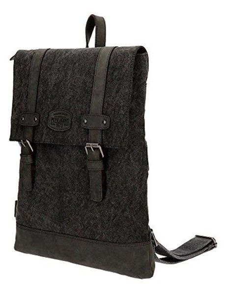 Pepe Jeans Horse Casual Backpack Black 30x40x6 cms Canvas