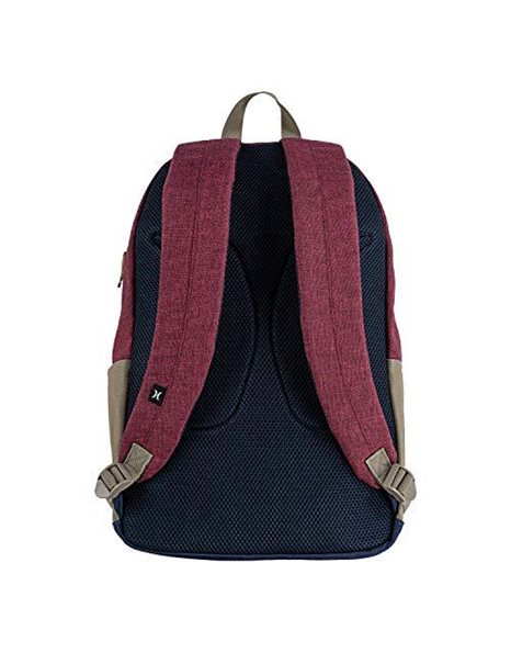 Hurley Unisex_Adult One and Only Backpack Daypack, Vermilion/Navy Blue, Standard Size