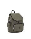 Kipling City Pack S Womens Backpack Handbag, Green moss, One Size