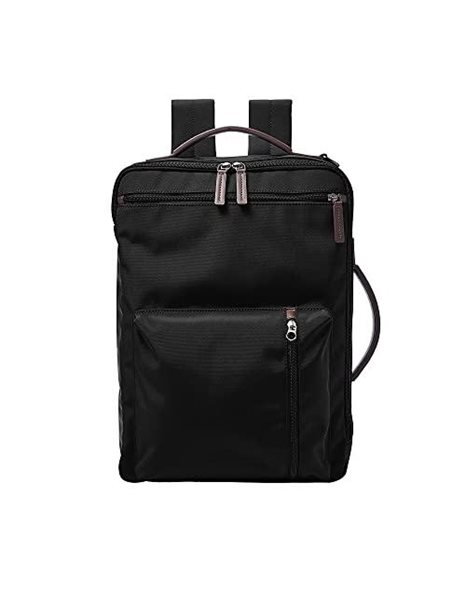 Fossil Bag for Men Buckner, Polyester/Cotton Blend/Nylon, Polyester, Polyurethane Trim Backpack black 30.5 cm L x 8.3 cm W x 43.2 cm H MBG9519001