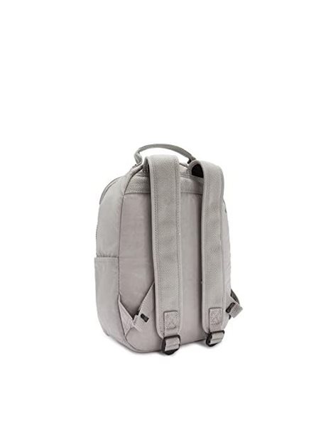 Kipling SEOUL S, Small Backpack with Laptop Protection 13 Inch, 35 cm, 14 L, 0.50 kg, Grey Gris