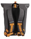 Exacompta - Ref 17834E - Exactive - Waterproof Backpack - 330 x 490 x 140mm in Size, Padded Compartment for a 15.6" Laptop or Tablet, Waterproof Thermoplastic - Grey & Orange