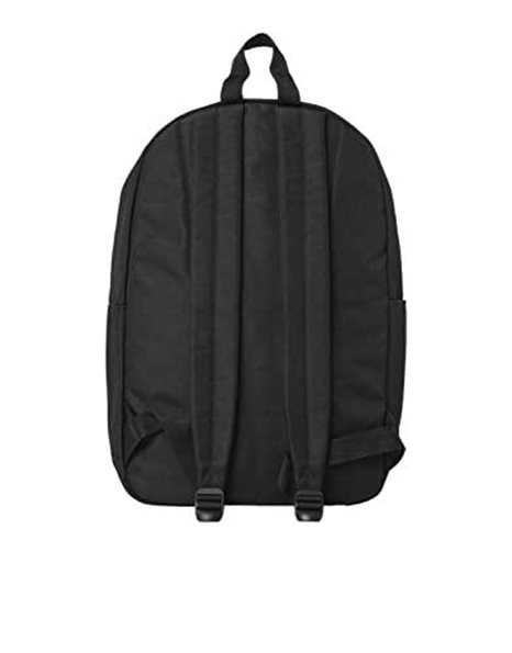 JACK & JONES Backpack 2 compartments | Satchel with laptop compartment | Bag logo print JACBACK TO SCHOOL, Colours:Black, Size:One Size